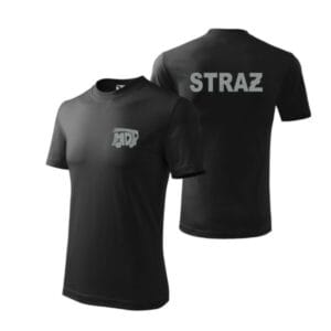 Koszulka męska STRAŻ – logo MDP ( Kolory - Piaskowa,Czarna,Czerwona,Biała)