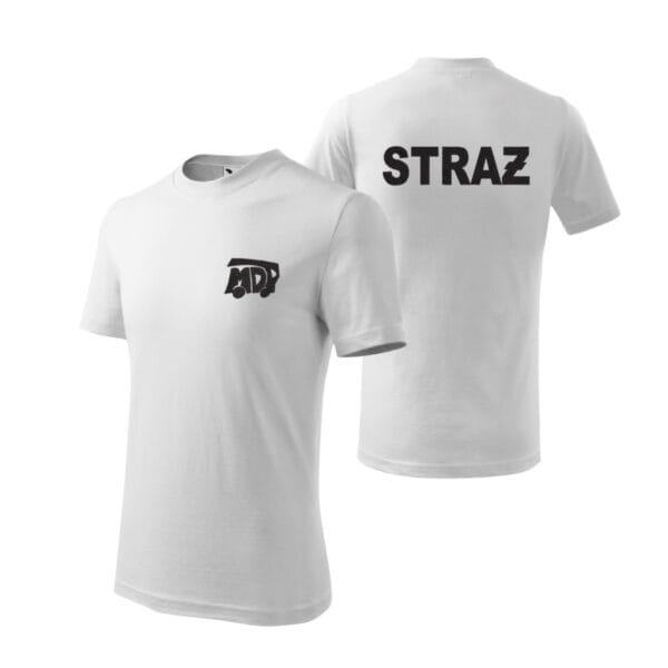 Koszulka dziecięca STRAŻ – logo MDP ( Kolory - Czarna,Czerwona,Biała) - obrazek 5