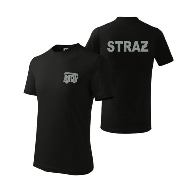 Koszulka dziecięca STRAŻ – logo MDP ( Kolory - Czarna,Czerwona,Biała) - obrazek 4