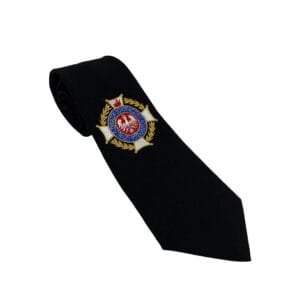 Krawat czarny logo ZOSP