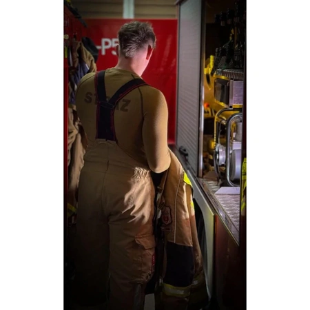 Bielizna termoaktywna trudnopalna kolor piaskowy - bluza z długim rękawem - obrazek 3