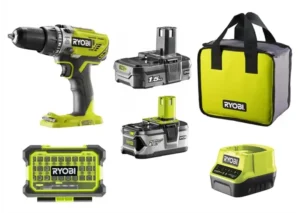 Zestaw elektronarzędzi wiertarko-wkrętarka Ryobi ONE+ R18DD3-2415BSA31 1x1,5Ah, 1x4,0Ah