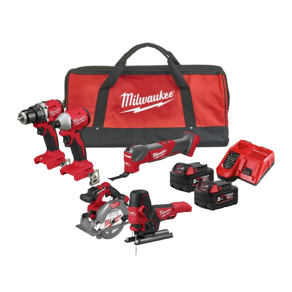 Zestaw elektronarzędzi Milwaukee M18 BLCPP5A-502B AKU (2x5.0 Ah) + ładowarka